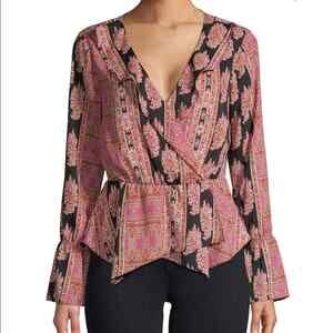 NWT BCBGMazAzria Women's Woven Top Blouse Size Medium